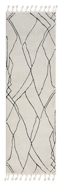 Teppich Moroccan Escape, 80 cm x 250 cm, Farbe weiß, rechteckig, Florhöhe 19mm