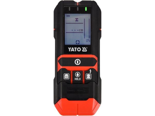 Yato Ortungsgerät für Stromleitungen, Metall, Baumaterialien, Feuchtigkeitsmesser 4in1