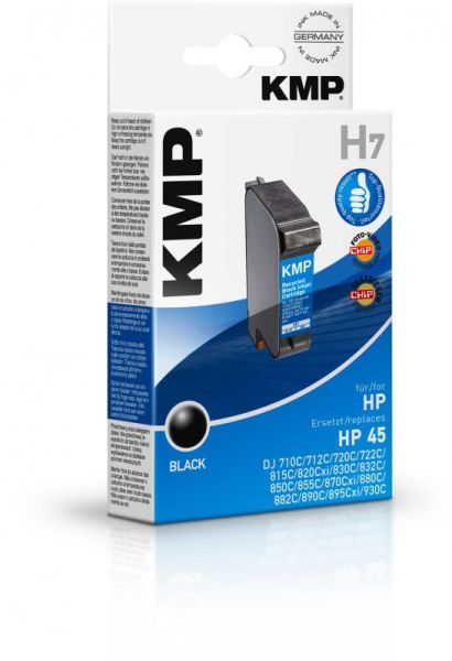 KMP H7 Tintenpatrone ersetzt HP 45 (51645AE)