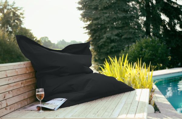 Kinzler Outdoorfähiger Riesensitzsack ca. 140 x 180 cm, Farbe schwarz