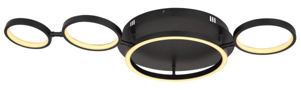 Globo Lighting - ANTONIUS - Deckenleuchte Metall schwarz matt, LED
