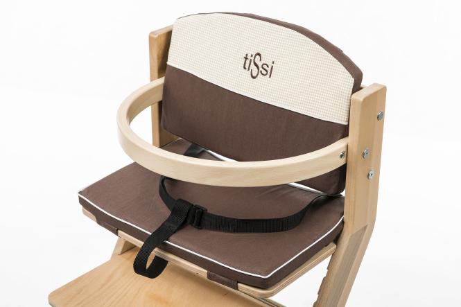 tiSsi® Polster braun für Treppenhochstuhl mitwachsend ergonomisch entwickelt 