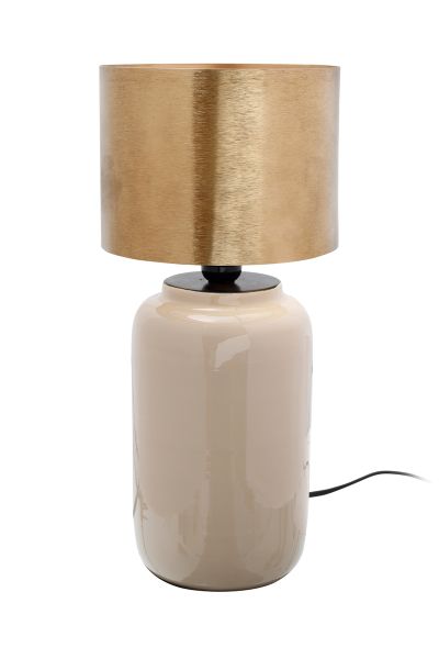 Kayoom Tischlampe Art Deco 625 Elfenbein / Gold