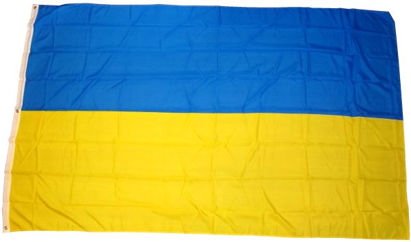Flagge Ukraine 90 x 150 cm Fahne mit 2 Ösen 100g/m² Stoffgewicht
