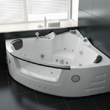 PureHaven Whirlpool 152x152 cm elegantes Design Heizung Lichttherapie Soundsystem Reinigungsprogramm