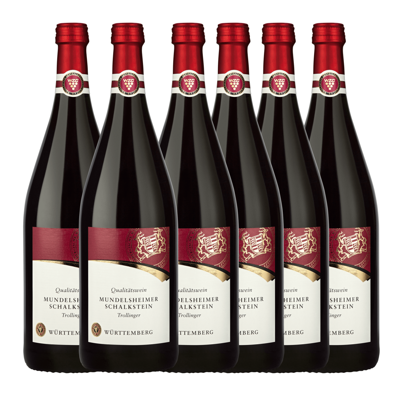 Mundelsheimer Schalkstein Trollinger Qualitätswein 1,0L 6er Karton Württembergische WZG Norma24 DE