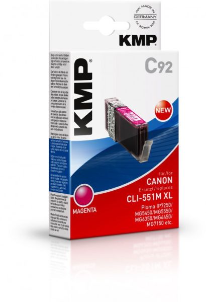 KMP C92 Tintenpatrone ersetzt Canon CLI551MXL (6445B001)