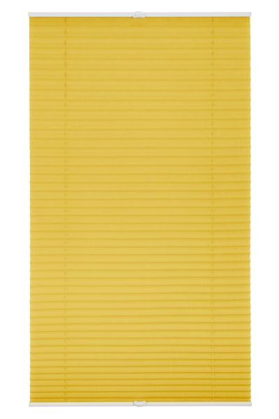 Lichtblick Plissee Klemmfix, ohne Bohren, verspannt - Gelb, 80 cm x 130 cm (B x L)