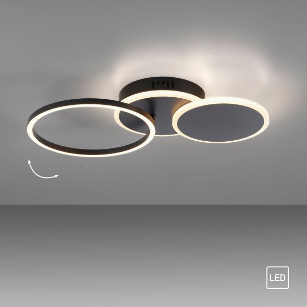LeuchtenDirekt LED Deckenleuchte SEVENT, rund, 1xLED-Board/25,5W/3000K, Innenleuchte, IP20