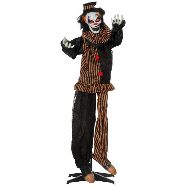 Outsunny 1,7m Halloween Dekoration Horror-Clown Spezialeffekten Soundfunktion