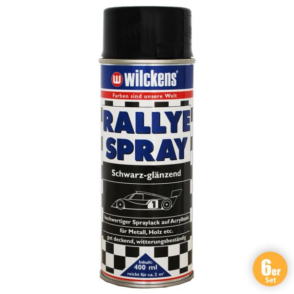 Wilckens Rallye-Spray, Schwarz, Glänzend 6er Set