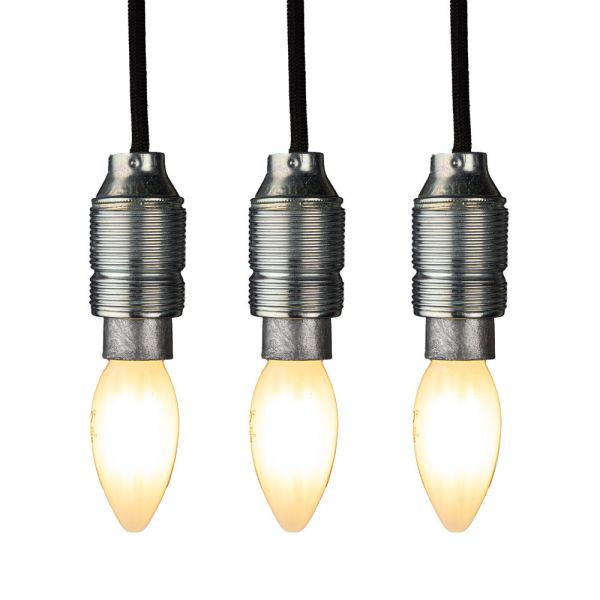 Osram Filament-LED-Leuchtmittel, Kerze E14 matt - 3er-Set