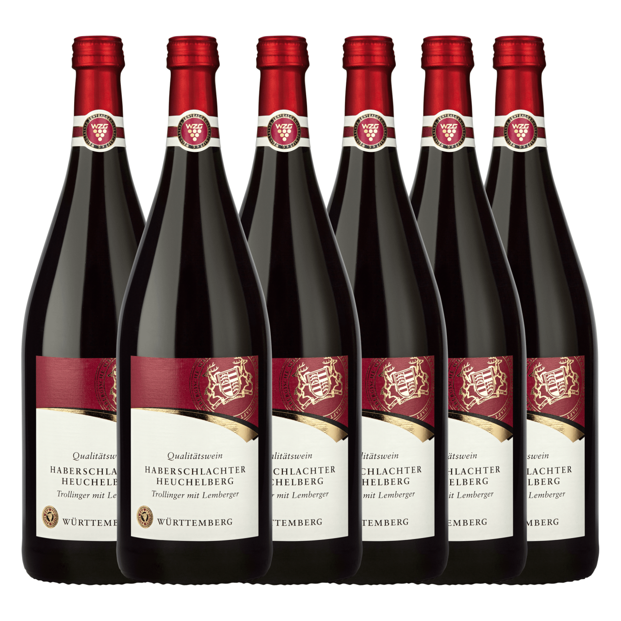Haberschlachter Heuchelberg Trollinger mit Lemberger Qualitätswein 1,0L 6er Karton Württembergische WZG Norma24 DE