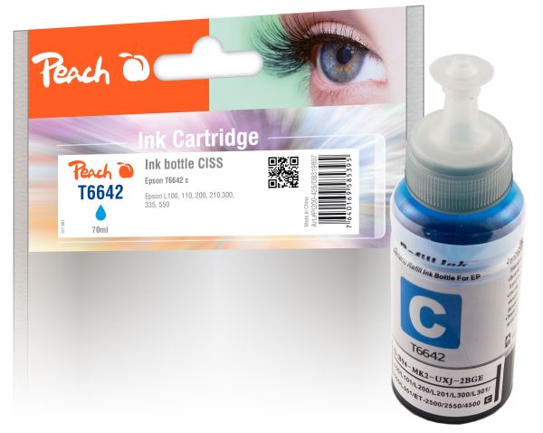 Peach Tintenbehälter cyan kompatibel zu Epson T6642, T664240