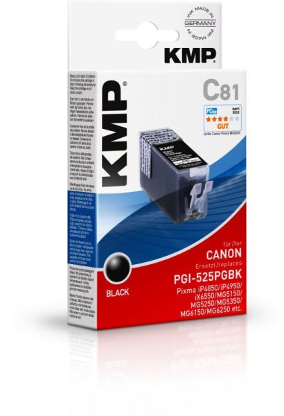 KMP C81 Tintenpatrone ersetzt Canon PGI525PGBK (4529B001)