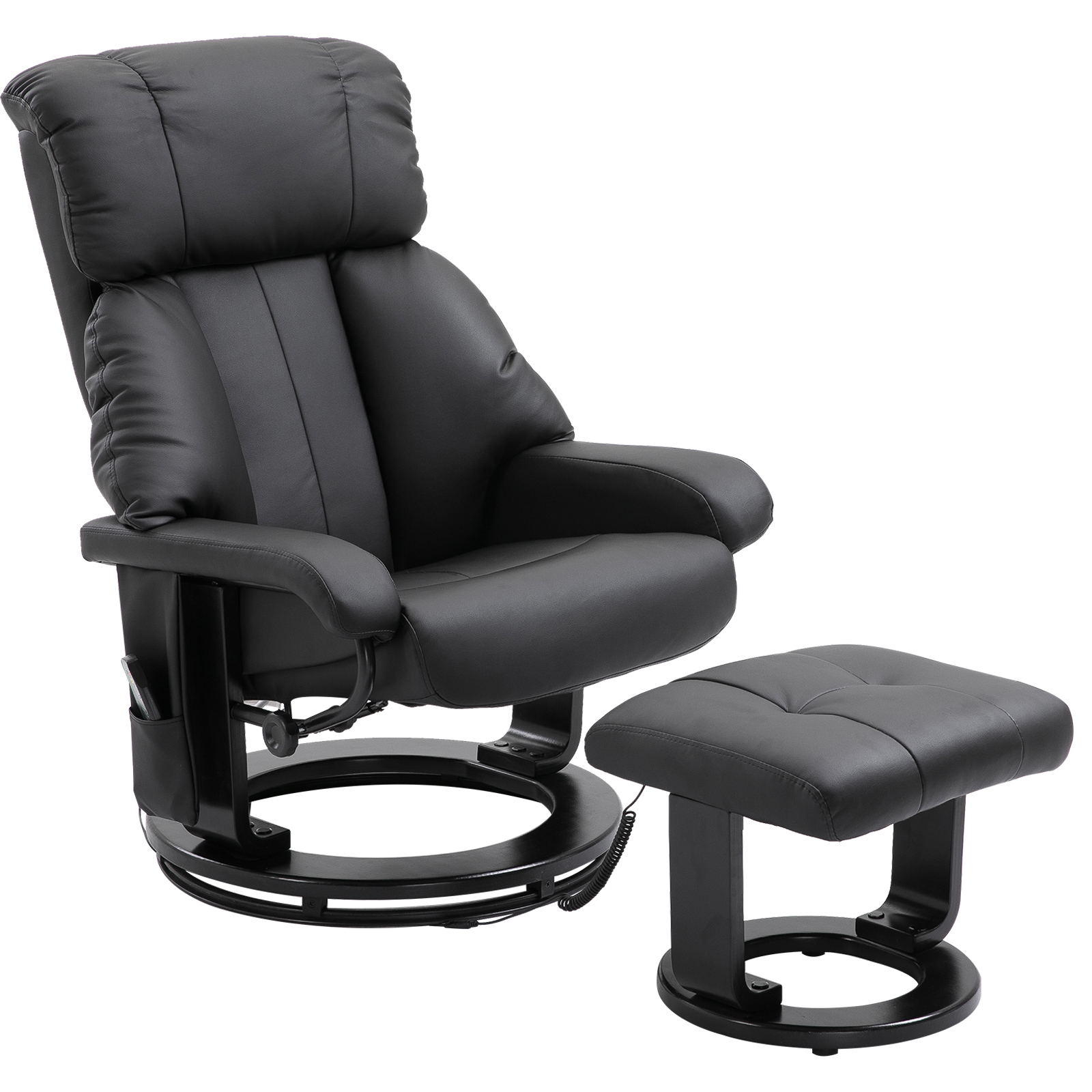 HOMCOM Massagesessel Fernsehsessel Sessel mit Hocker Massage mit