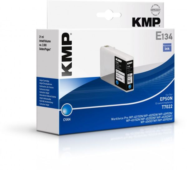 KMP E134 Tintenpatrone ersetzt Epson T7022 (C13T70224010)
