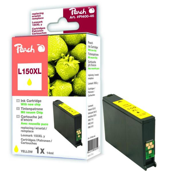 Peach Tintenpatrone gelb XL kompatibel zu Lexmark No. 150XL