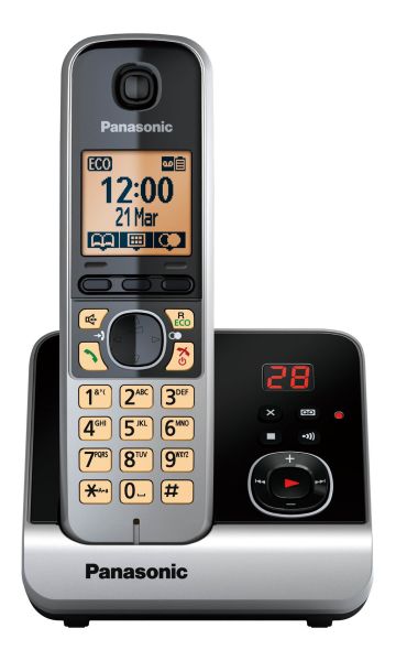 Panasonic schnurloses Dect-Telefon KX-TG 6721 GB schwarz
