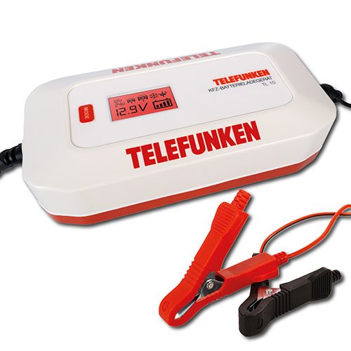 Telefunken Telefunken KFZ-Batterieladegerät TL 17 Autobatterie-Ladegerät  (2,61 mA, Schutz gegen Kurzschluss Überlastung, autom. Batterietyperkennung)