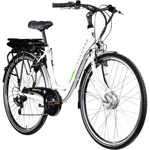 Green 2.7 E Bike Damen Pedelec 3 Gang Shimano Schaltung retro 26 Zoll Damenfahrrad Elektrofahrrad 14