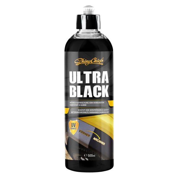 Ultra Black Kunststoffauffrischer 500ml - Auto Kunststoffpflege zur Auffrischung