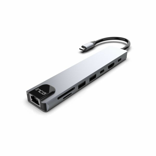 USB-C HUB Type-C-Hub Aluminiumgehäuse 8 Ports USB, Ethernet, HDMI und mehr