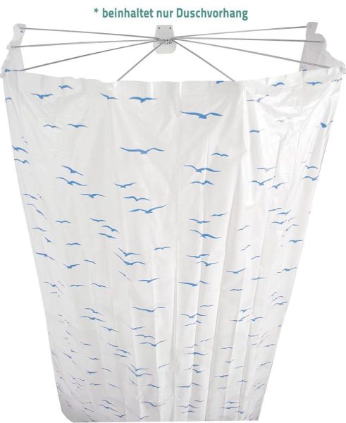 Ersatz-Folien-Duschvorhang für Ombrella, Sylt blau