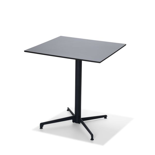 VEBA X Cross Tisch niedrig Schwarz 74 cm, 11001, HPL Tischplatte 70x70cm
