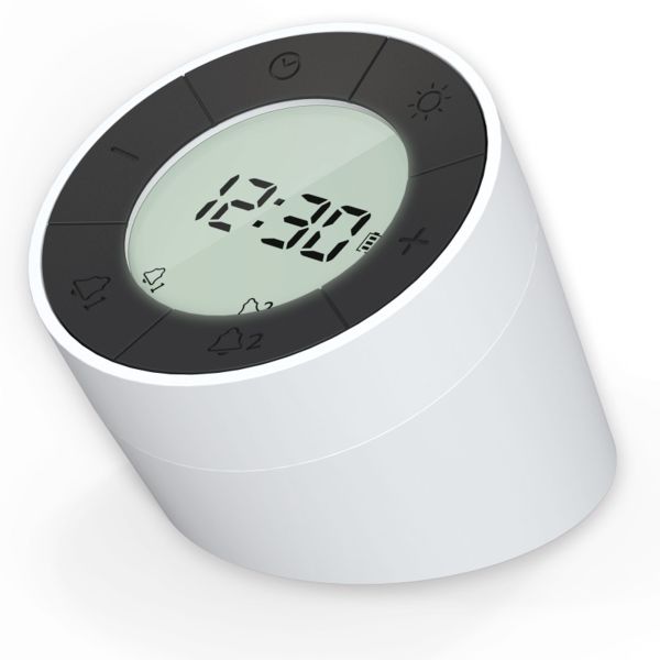 Miraval Akku-Wecker mit automatischem Nachtlicht USB-C 2 Alarme lautlos kein ticken Digitaler Wecker