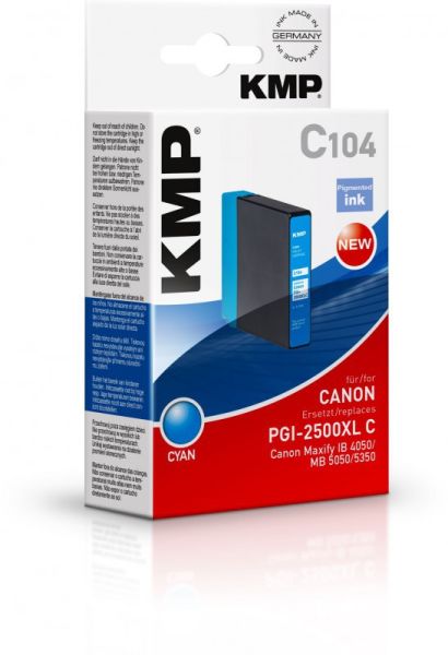 KMP C104 Tintenpatrone ersetzt Canon PGI2500XLC (9265B001)