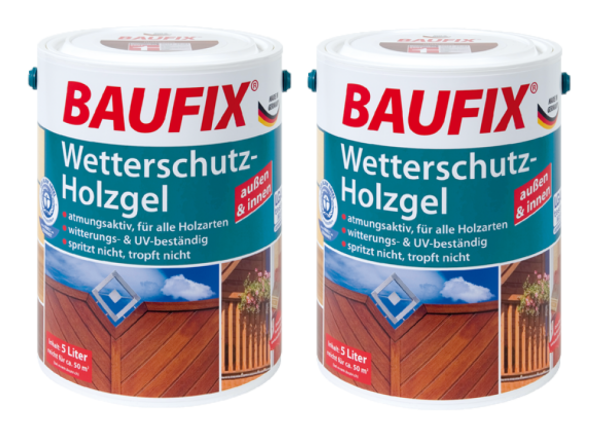 BAUFIX Wetterschutz-Holzgel farblos 2-er Set