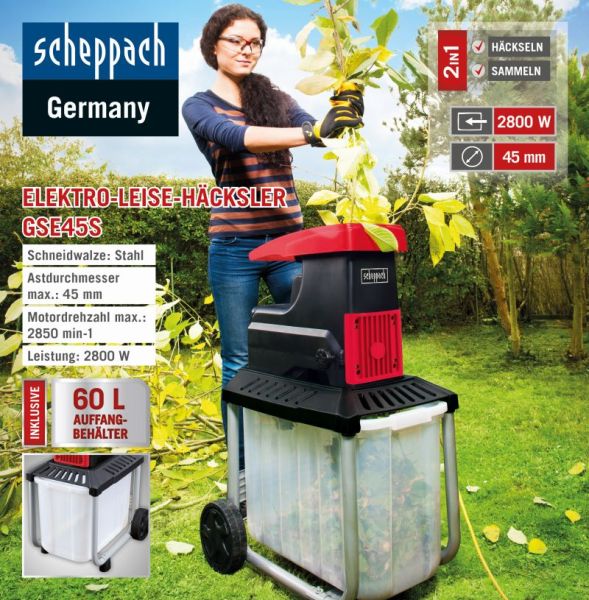 Scheppach Elektro-Leise-Häcksler GSE45S 