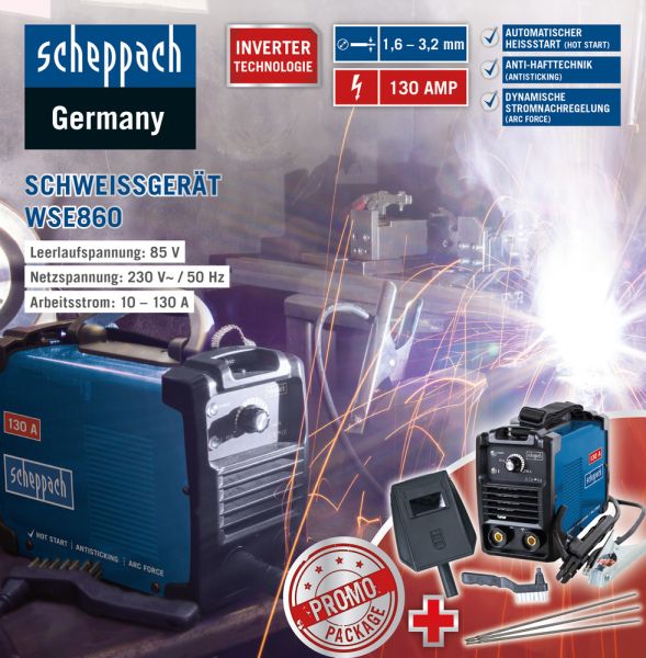 Scheppach Inverter- Schweißgerät WSE860