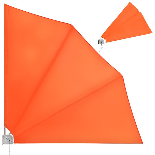 Detex® Balkonfächer Orange 140x140cm klappbar