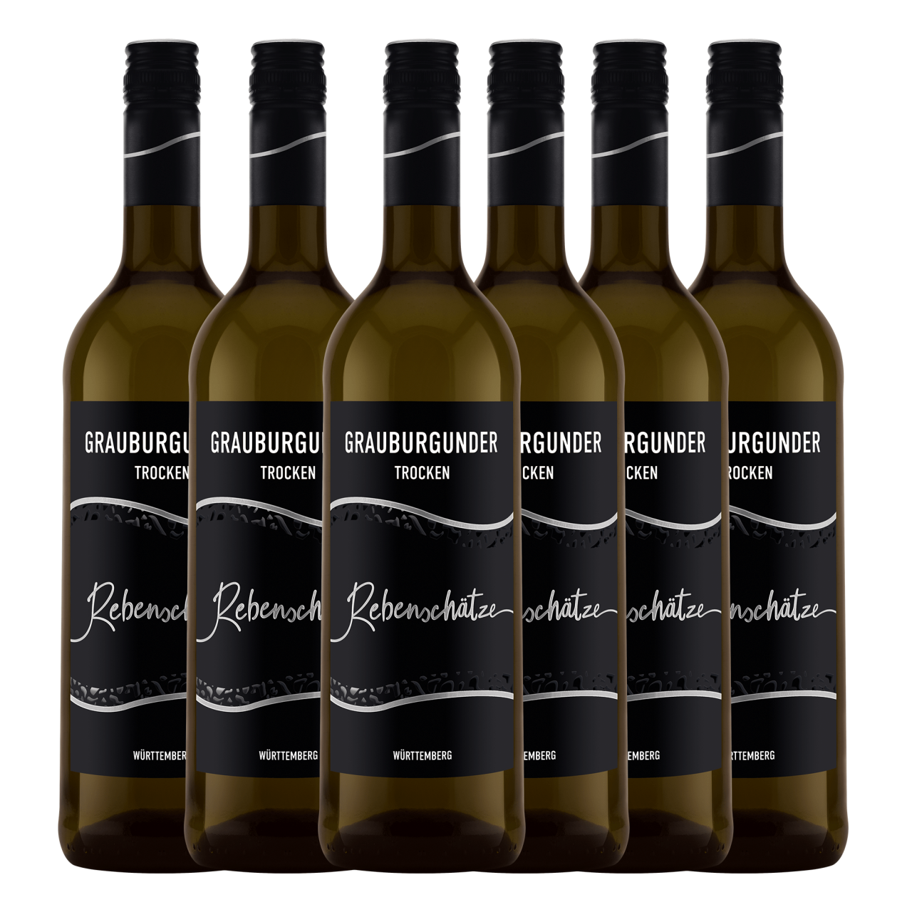 Rebenschätze Grauburgunder Qualitätswein trocken 6er Karton 0,75L Württembergische WZG Norma24 DE