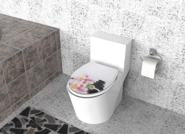 Duschwell Duroplast WC-Sitz mit Motiv - Lilie
