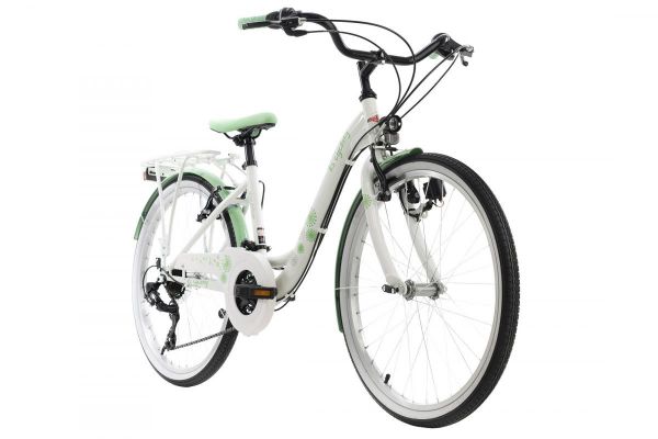 KS Cycling Kinderfahrrad 24'' Dandelion weiß-grün RH 36 cm