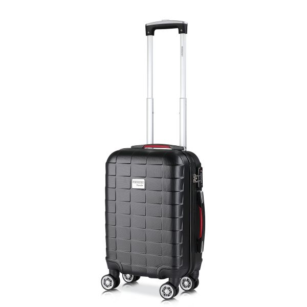 monzana® Koffer Hartschale Exopack Schwarz M aus ABS 40l 61x31x21cm