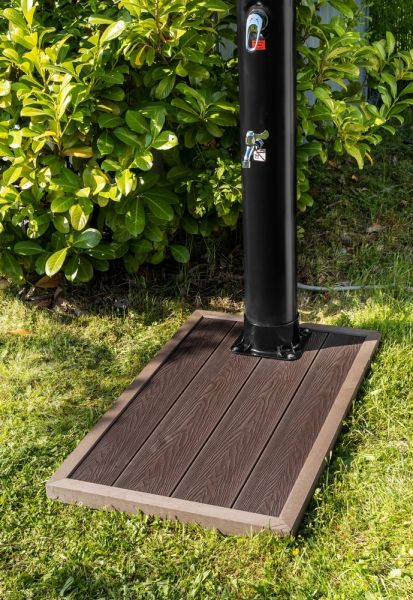 HC Garten & Freizeit Outdoor Bodenelement WPC Anti Rutsch für Pool-Leitern & Solarduschen braun