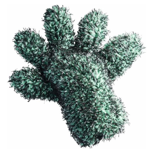 Mikrofaser Waschhandschuh für eine schonende Autowäsche 30x28cm, schwarz-grün