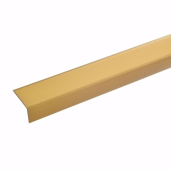 Alu Treppenwinkel-Profil 100cm 20x40mm gold selbstklebend