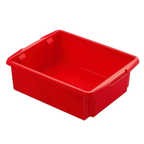 Dreh- und Stapelbehälter, Inhalt 17 Liter, rot LxBxH 455x360x145 mm, Polypropylen (PP)