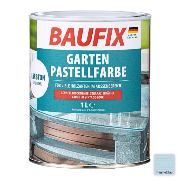 Baufix Garten-Pastellfarbe - Himmelblau 4 er Set