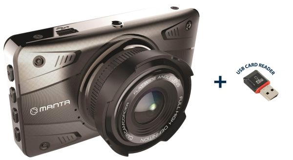 Manta 2in1 DVR501F FullHD Auto Dashcam 1080p 3,2 Zoll Webcam