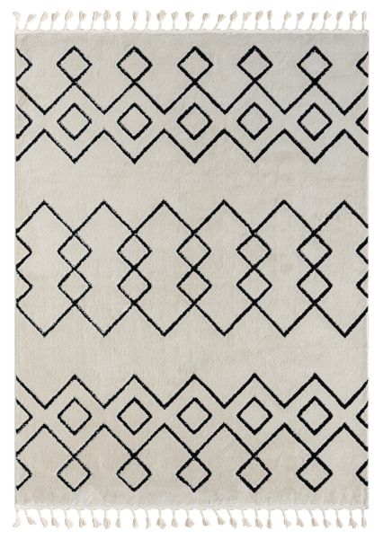 Teppich Moroccan Heaven, 190 cm x 240 cm, Farbe weiß, rechteckig, Florhöhe 19mm