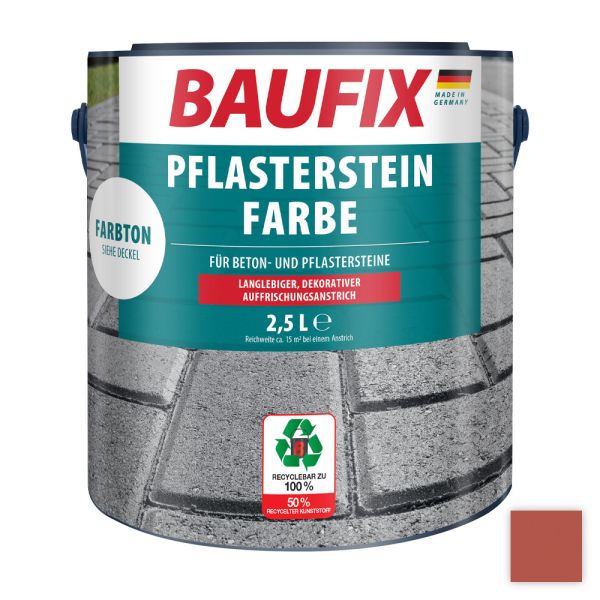 Baufix Pflasterstein-Farbe - oxidrot 2,5L