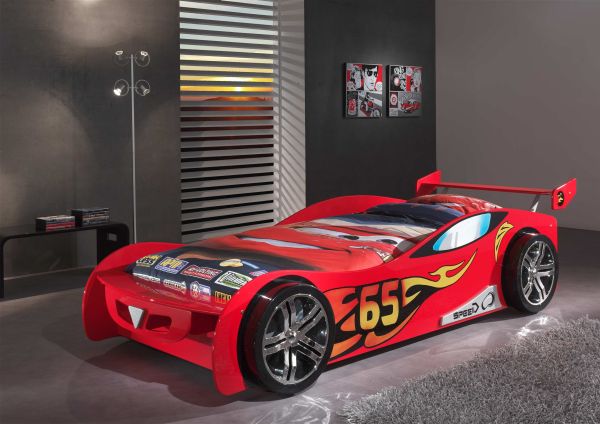 VIPACK - Autobett Le Mans rot, Liegefläche 90 x 200 cm