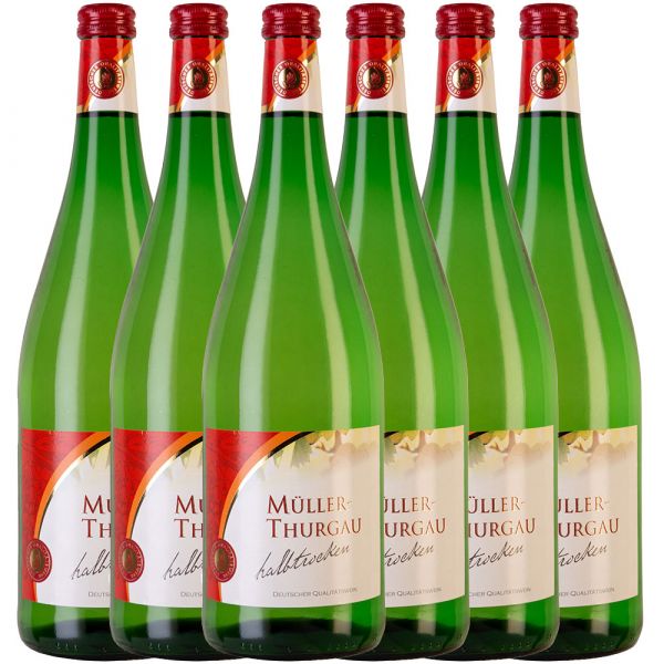 Moselland Müller-Thurgau Qualitätswein halbtrocken 1,0L -6er Packet