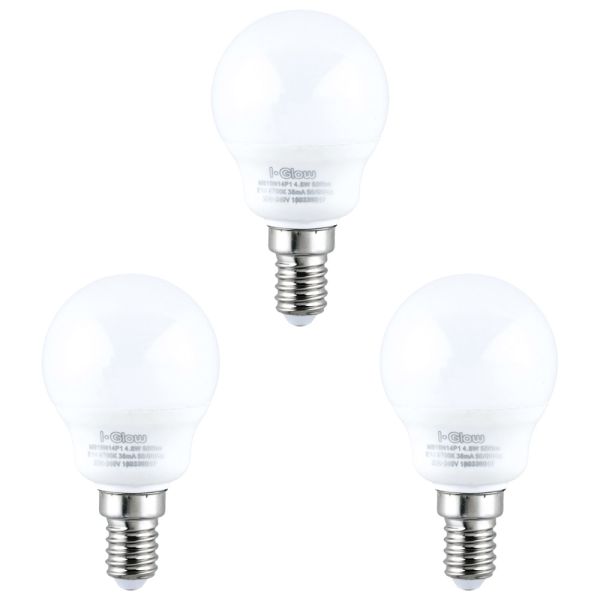 I-Glow LED-Leuchtmittel - Mini-Globe E 14 3er Set